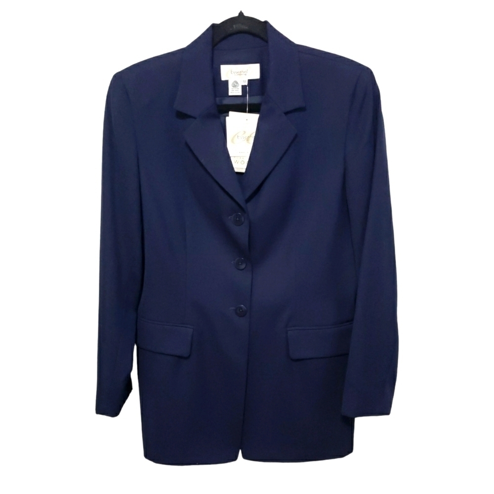 Nwt Essential Elements women's Blazer, Color Navy Blue, Size 10